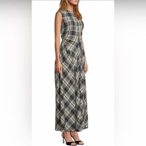 Antonio Melani
Erica Sleeveless Boat Neck Plaid Fit and Flare Maxi Dress